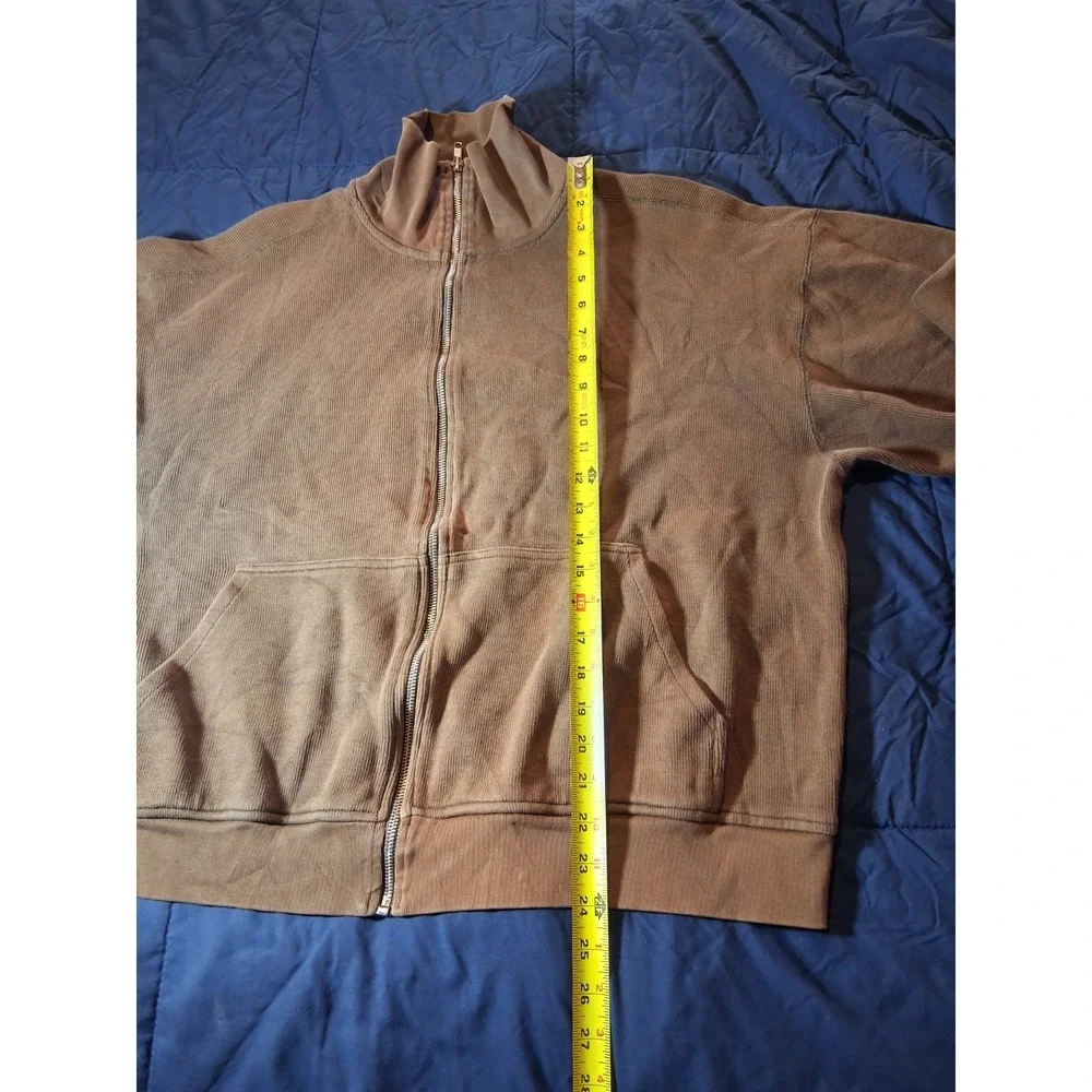 Banana Republic Civilian‎ Reserves Men's Brown Zip-Up Sweater Size L Vintage 90s
